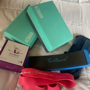 Turquoise Yoga Blocks and Dance Accessories